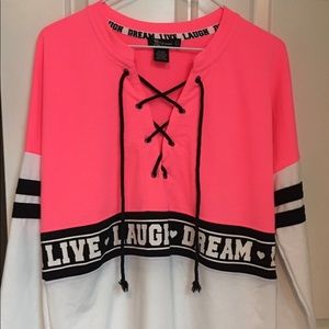 Miss Chievous brand; Large; very comfy; longer top